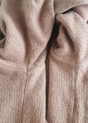 Шерстяной свитер коричневый пуловер бежеввй джемпер реглан овечья шерсть9 фото