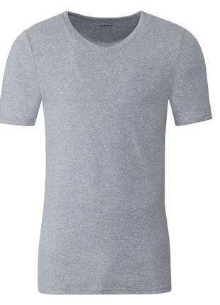 Чоловічі футболки, розмір l, колір сірий, v-подібний виріз