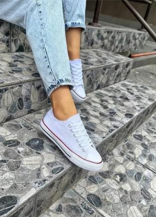 Первая цена 👍 кеды кроссовки в стиле классических белых converse 38 394 фото