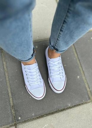 Первая цена 👍 кеды кроссовки в стиле классических белых converse 38 3910 фото