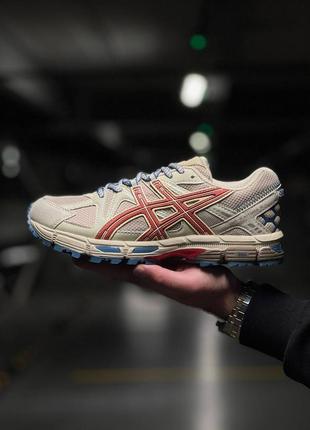 Asics gel kahana 8 beige red blue