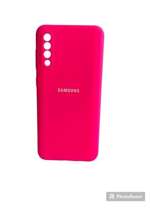 Чохол  silicone case для samsung galaxy a30s/a50/a50s яскраво-рожевий