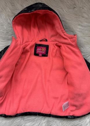Демисезонная куртка на флисе pink platinum на 2 года4 фото