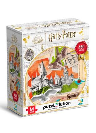 200503 пазл hard-m «harry potter. школа гоґвортс та поле для квідичу», 450 елементів 200503