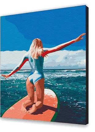 Картина по номерам с лаком artcraft "серфинг на бали" 38*50 см 10226-ac