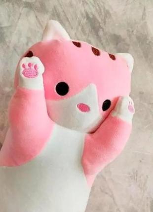 М'яка іграшка подушка-обнімашка, антистрес, довгий рожевий кіт батон, 110 см