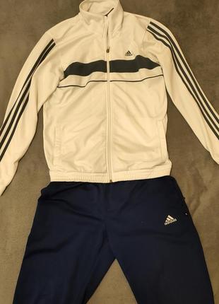 Спортивний костюм комбінований adidas з оригінальної кофти та штанів1 фото