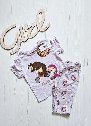 Пижама детская, cool club, 98см, 2-3роки, пижама для девочки маша и медведь