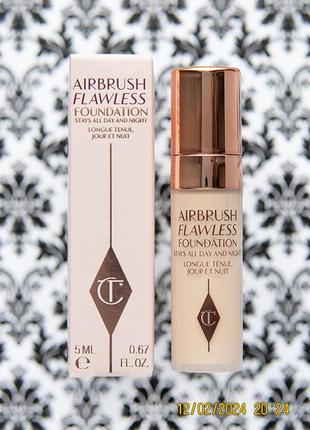 Тональная основа charlotte tilbury airbrush flawless foundation 4 neutral тональный крем