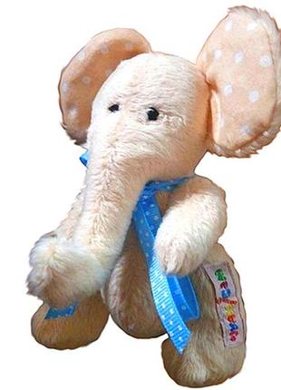 Мягкая игрушка ручной работы "слонёнок" шарнирный а027