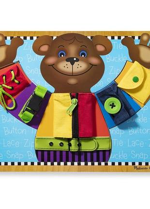 Головоломка melissa&doug деревянная доска-застежка 13784