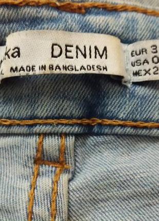 Женские джинсовые шорты бренда bershka(high waist)4 фото