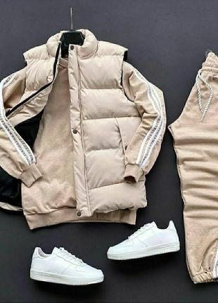 Тройка мужской костюм + жилетка