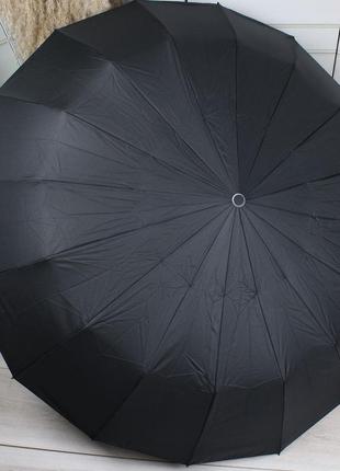 Чорні чоловіча парасолька автомат. черный мужской зонт зонтик4 фото