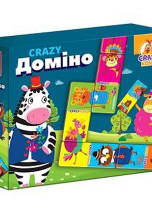 Игра настольная "crazy домино" укр. vt8055-101 фото