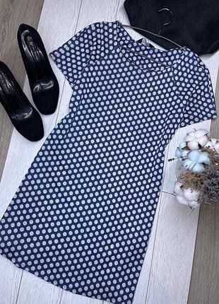 Короткое платье xl l платье в горошек трикотажное платье