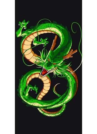 Картина за номерами "зелений дракон" 40*80 см 11517-ac