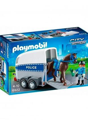 Конструктор playmobil поліція з конем і трейлером (6922)