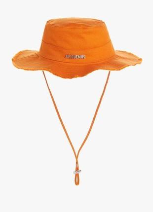 Панама шляпа jacquemus в оранжевом цвете пляжная панама