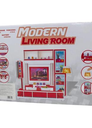 Мебель для кукол qun feng toys современная комната красная с светозвуковыми эффектами 262302 фото