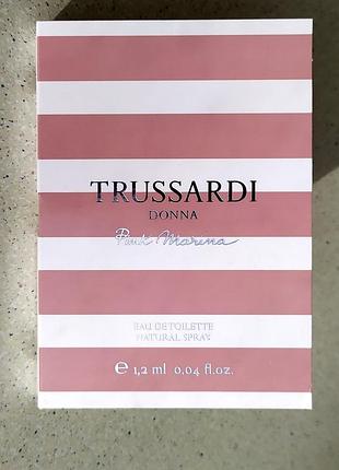 Trussardi donna pink marina туалетная вода пробник оригинал 1,2мл