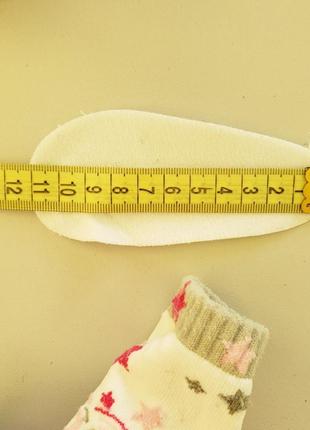 Тапочки носки первая обувь малыша топики пинетки с резиновой подошвой 11 см 6-9-12м  17 18 р5 фото