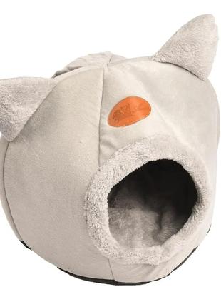 Будиночок-лежак з вушками для котів