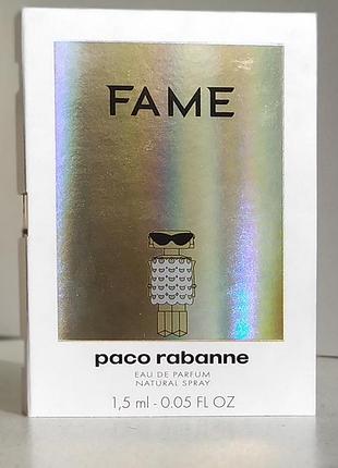 Paco rabanne fame парфюмированная вода пробник оригинал 1,5мл