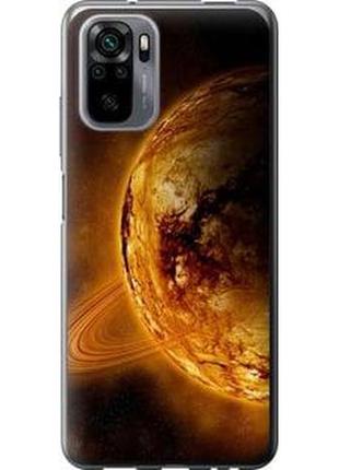 Чехол на xiaomi redmi note 10 жёлтый сатурн из пластика fch_062421