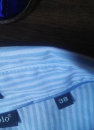 Стильная хлопковая рубашка с короткими рукавами в полоску от marc o polo5 фото
