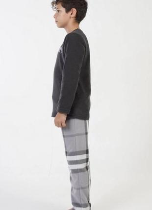 Пижама флисовая флисовый костюм лонгслив и штаны в стиле h&amp;m разм 1702 фото