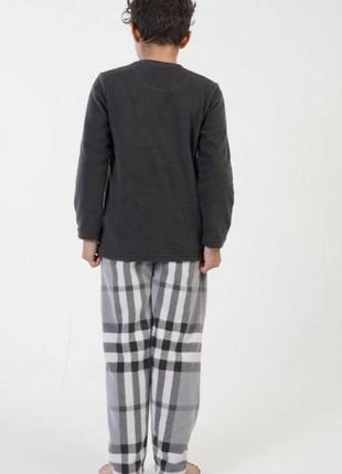 Піжама флісова флісовий костюм лонгслів та штани у стилі h&m розм 1703 фото