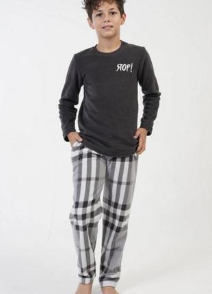 Піжама флісова флісовий костюм лонгслів та штани у стилі h&m розм 170