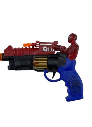 Игрушка детский  музыкальный пистолет  со светом spider-man а566