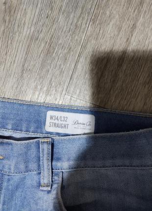 Мужские джинсы / denim co / штаны / брюки / мужская одежда / чоловічий одяг / светло-синие джинсы /2 фото