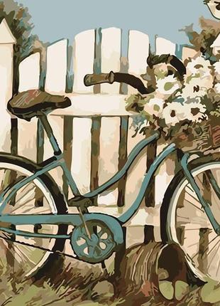 Картина по номерам "велосипед у калитки" тм лавка чудес 40 x 50 см в коробк lc30015
