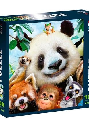 Пазл de.teil 1000 деталей zoo selfie селфи животных dt1000-03