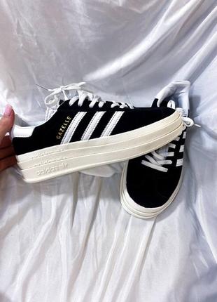 Adidas gazelle bold black white