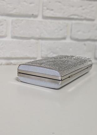 Шикарний клатч-сумочка сріблястий4 фото