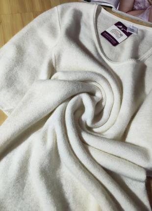 Angora❤️‍🔥 неймовірний новий  молочний светрик з коротким рукавом, футболка 

40% ангора, 30% шерсть5 фото