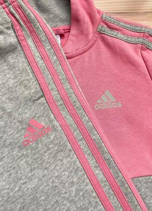 Оригинальный теплый спортивный костюм adidas на девочку7 фото