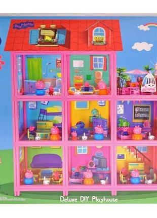 Дом для кукол a-toys peppa pig свинка пеппа розовый 8339