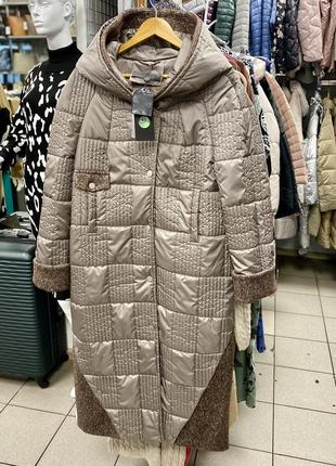 Альберто бини женское пальто бежевое стеганое пальто весеннее