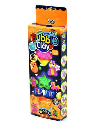 Креативне творчість "bubble clay fluoric" 6 кольорів bbc-fl-6-01u 02u