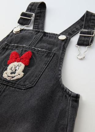 Джинсовий сарафан zara minnie mouse6 фото