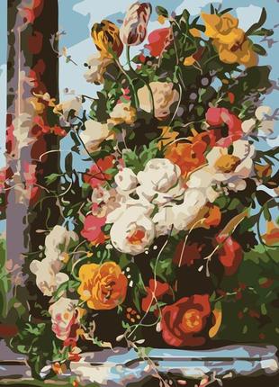Картина по номерам цветы "пышный букет" тм лавка чудес 40 x 50 см в коробке lc40128
