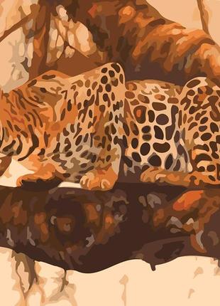 Картина за номерами "гепард" тм лавка чудес 40 x 50 см у коробці lc20106