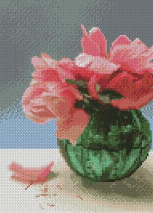 Алмазна мозаїка чайна роза strateg 30х40 см hx489