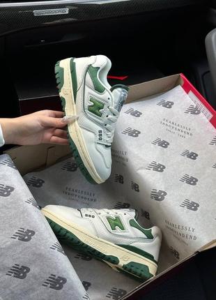 Жіночі кросівки new balance 550 green white summer