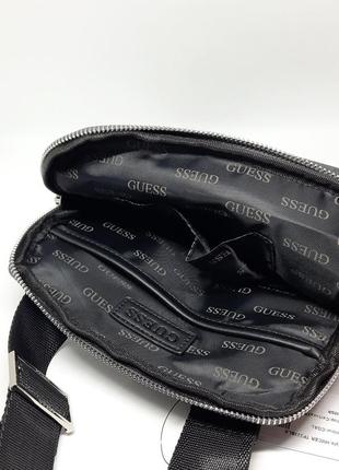 Мужская сумка guess. темно серая сумка. подарок мужчине. подарок на день рождения9 фото